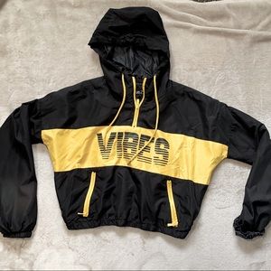 Cropped jacket w half zip